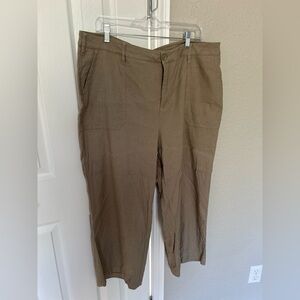 NYDJ Tan linen pants- Size 16W